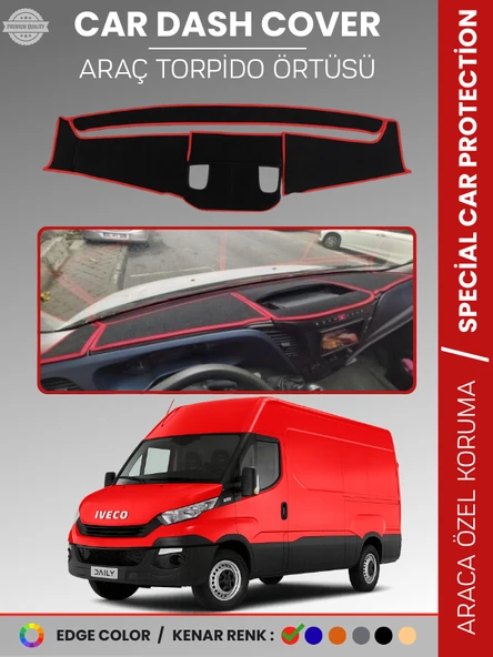 IVECO DAILY (2014-2019) Torpido Örtüsü Panel Torpido Koruma Araca Özel Tam Uyum Kaymaz Kolay Montaj ürün görseli 1