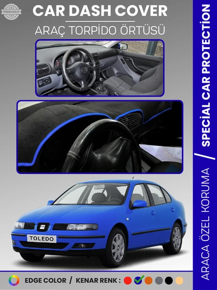 SEAT TOLEDO (1999-2005) Torpido Örtüsü Ön Göğüs Halı Torpido Koruma Birebir Uyum Kaymaz UV Koruma ürün görseli 1