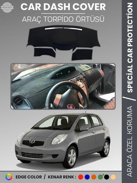 TOYOTA YARİS (2005-2013) Torpido Örtüsü Ön Panel Koruma Tam Uyum UV Koruma Kaymaz ürün görseli 1