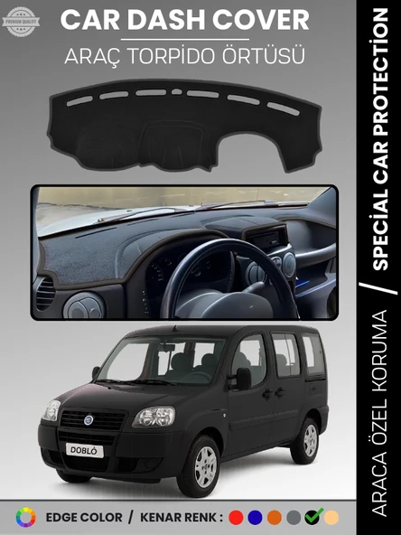 FIAT DOBLO (2000-2008) AİRBAGSİZ Torpido Örtüsü Ön Göğüs Torpido Koruma Çatlamayı Engeller Tam Uyum ürün görseli 1