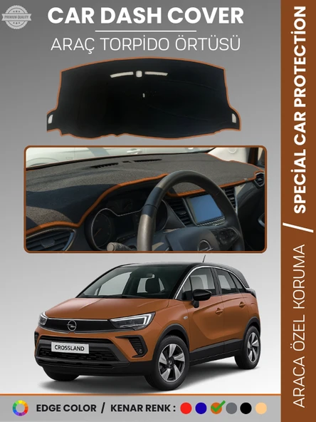 OPEL CROSSLAND (2020+) Torpido Örtüsü Ön Göğüs Halı Torpido Koruma Birebir Uyum Kaymaz Özel Kesim ürün görseli 1