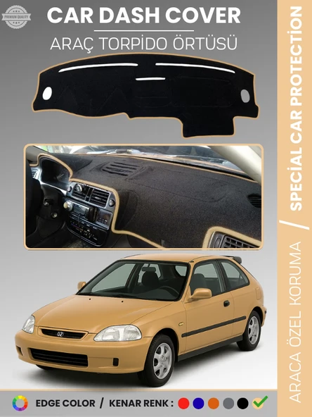 Honda CİVİC ( EJ-EK-EM) (1995-2000) Torpido Örtüsü Göğüs Koruma Tam Uyum UV Koruma Kaymaz ürün görseli 1