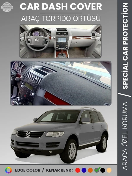 VOLKSWAGEN TOUAREG (2002-2010) Torpido Örtüsü Ön Göğüs Koruma Torpido Koruma Tam Uyum Araca Özel ürün görseli 1