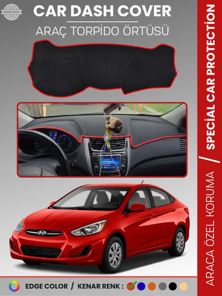 HYUNDAİ ACCENT BLUE (2011-2017) Torpido Örtüsü Ön Göğüs Torpido Koruma Çatlamayı Engeller Tam Uyum ürün görseli 1