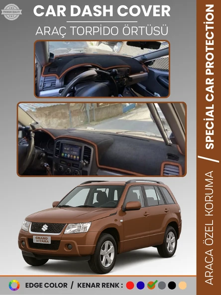 SUZUKİ GRAND VİTARA (2004-2006) Torpido Örtüsü Ön Göğüs Halı Torpido Koruma Tam Uyum Kaymaz ürün görseli 1