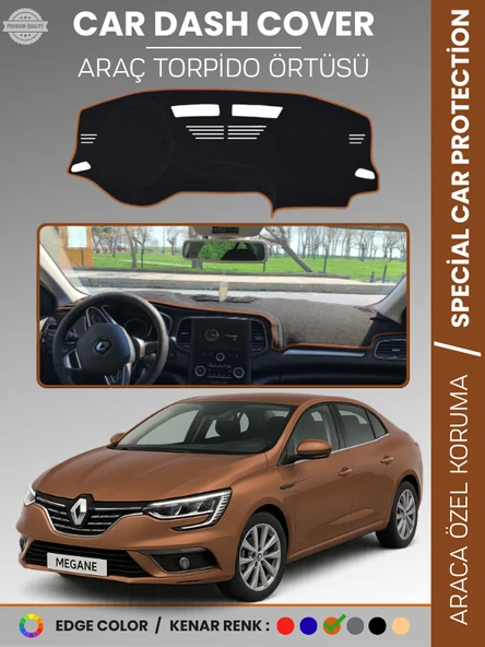 RENAULT MEGANE 4 (2016-2022) Torpido Örtüsü Ön Göğüs Koruma Torpido Koruma Tam Uyum Çatlamayı Önler ürün görseli 1