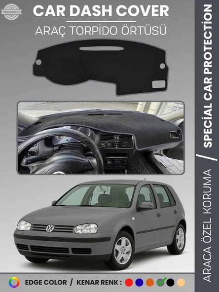 VOLKSWAGEN GOLF 4 (1997-2003) Torpido Örtüsü Ön Göğüs Koruma Tam Uyum UV Koruma ürün görseli 1