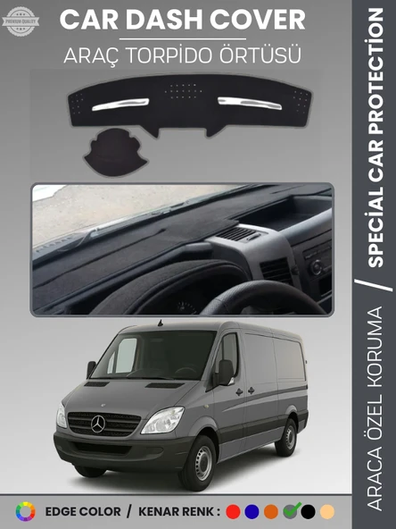 MERCEDES SPRINTER W906 (2006-2018) Torpido Örtüsü Premium Torpido Koruma Özel Kesim UV Koruma ürün görseli 1
