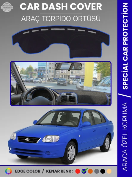 HYUNDAİ ACCENT ADMİRE-MİLENİUM (2000-2005) Torpido Örtüsü Kaymaz Tam Uyum Çatlamayı Önler ürün görseli 1