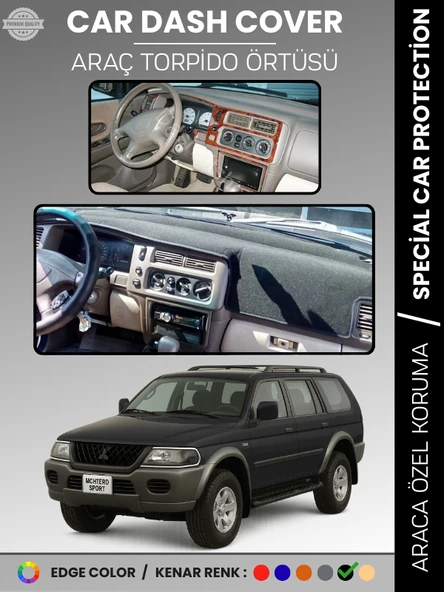 MITSUBISHI MONTERO SPORT (1996-2009) Torpido Örtüsü Ön Göğüs Koruma Torpido Koruma Araca Özel ürün görseli 1