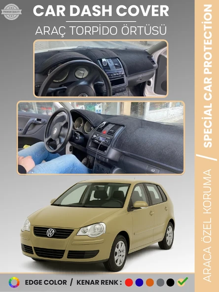 VOLKSWAGEN POLO DÜRBÜN GÖGÜS (2001-2009) Torpido Örtüsü Ön Göğüs Koruma Torpido Koruma Tam Uyum ürün görseli 1