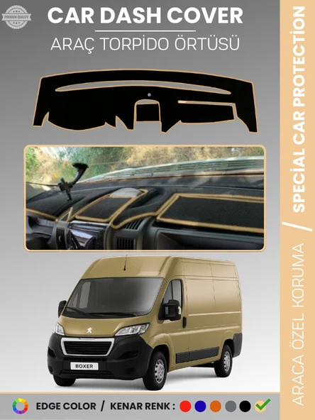 PEUGEOT BOXER (2017-2021) Torpido Örtüsü Panel Koruma Torpido Koruma Tam Uyum Kaymaz Özel Kesim ürün görseli 1