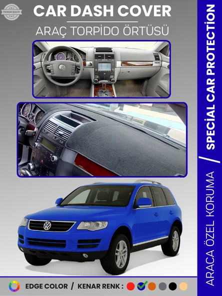 VOLKSWAGEN TOUAREG (2002-2010) Torpido Örtüsü Ön Göğüs Koruma Torpido Koruma Tam Uyum Araca Özel ürün görseli 1