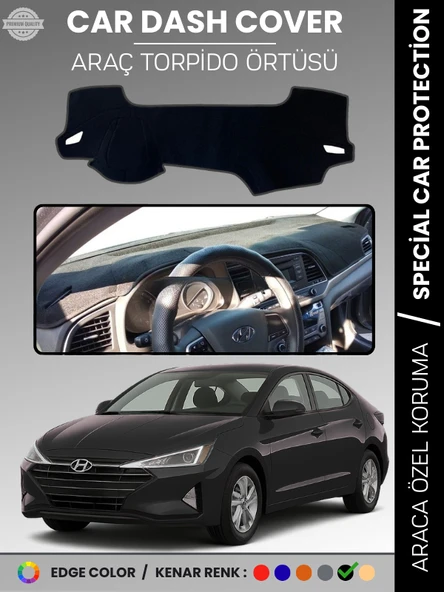 HYUNDAİ ELANTRA (2017-2020) Torpido Örtüsü Ön Göğüs Halı Araca Özel Çatlamayı Önler Kaymaz ürün görseli 1