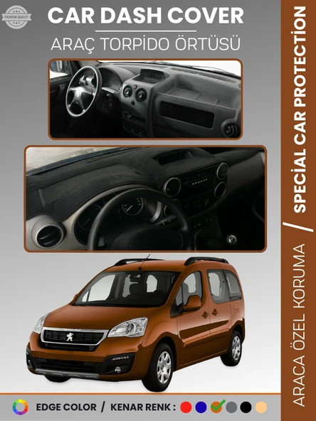PEUGEOT PARTNER TEPEE (2008-2018) KAPAKLI Torpido Örtüsü Ön Göğüs Koruma Tam Uyum ürün görseli 1