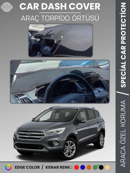 FORD KUGA (2015-2019) Torpido Örtüsü Ön Göğüs Torpido Koruma Tam Uyum Kaymaz Kolay Montaj ürün görseli 1