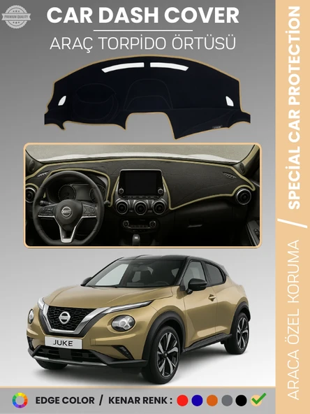 NISSAN JUKE F16 (2019-2025) Torpido Örtüsü Premium Kalite Torpido Koruma Araca Özel UV Koruma ürün görseli 1