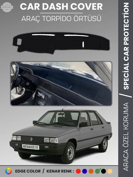 RENAULT 11 Torpido Örtüsü Ön Göğüs Koruma Araca Özel Çatlamayı Önler Kaymaz Kolay Montaj UV Koruma ürün görseli 1