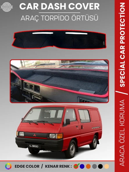 MITSUBISHI L300 (1986-1993) Torpido Örtüsü Ön Göğüs Koruma Araca Özel Tam Uyum Kaymaz ürün görseli 1