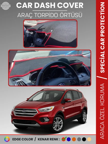 FORD KUGA (2015-2019) Torpido Örtüsü Ön Göğüs Torpido Koruma Tam Uyum Kaymaz Kolay Montaj ürün görseli 1