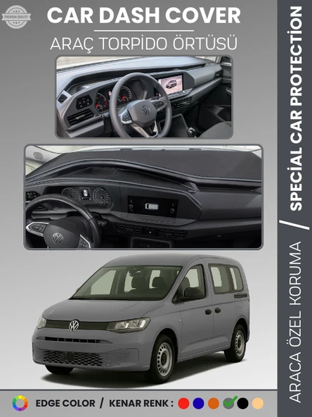 VOLKSWAGEN CADDY (2021+) Torpido Örtüsü Ön Göğüs Koruma Torpido Koruma Tam Uyum Çatlamayı Önler ürün görseli 1