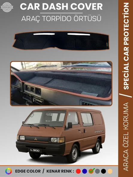 MITSUBISHI L300 (1986-1993) Torpido Örtüsü Ön Göğüs Koruma Araca Özel Tam Uyum Kaymaz ürün görseli 1