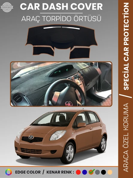 TOYOTA YARİS (2005-2013) Torpido Örtüsü Ön Panel Koruma Tam Uyum UV Koruma Kaymaz ürün görseli 1