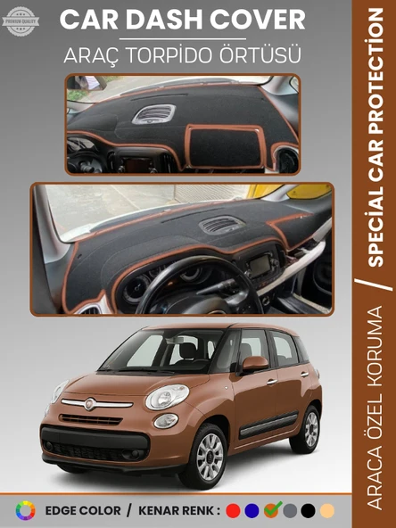 FIAT 500L (2013-2017) Torpido Örtüsü Ön Göğüs Torpido Koruma Tam Uyum Çatlamayı Önler Kolay Montaj ürün görseli 1