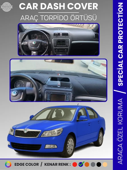 SKODA OCTAVİA (2006-2013) Torpido Örtüsü Ön Göğüs Halı Torpido Koruma Birebir Uyum Kaymaz UV Koruma ürün görseli 1