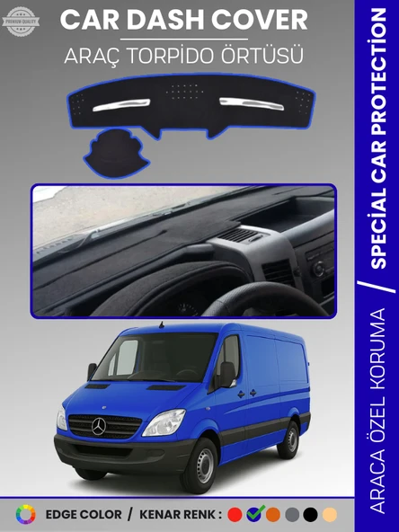 MERCEDES SPRINTER W906 (2006-2018) Torpido Örtüsü Premium Torpido Koruma Özel Kesim UV Koruma ürün görseli 1