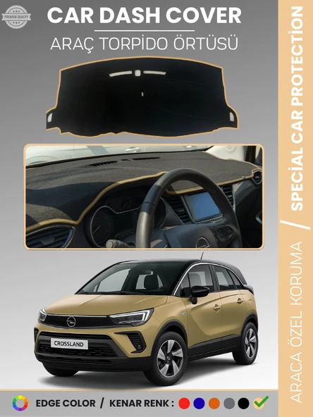 OPEL CROSSLAND (2020+) Torpido Örtüsü Ön Göğüs Halı Torpido Koruma Birebir Uyum Kaymaz Özel Kesim ürün görseli 1