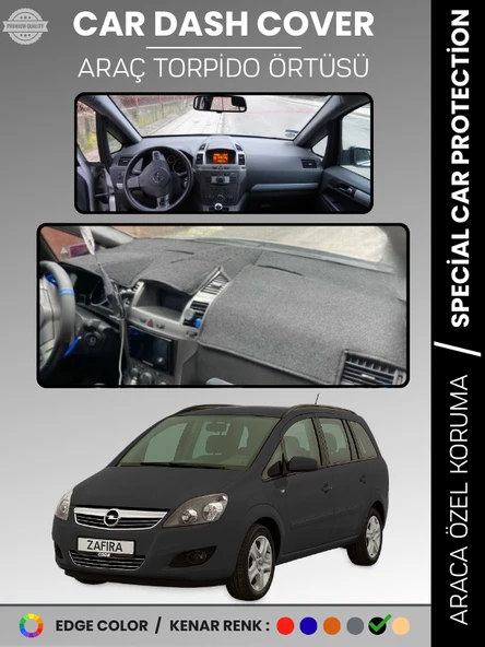 OPEL ZAFİRA B (2004-2011) Torpido Örtüsü Ön Göğüs Torpido Koruma Birebir Uyum Kaymaz Özel Kesim ürün görseli 1
