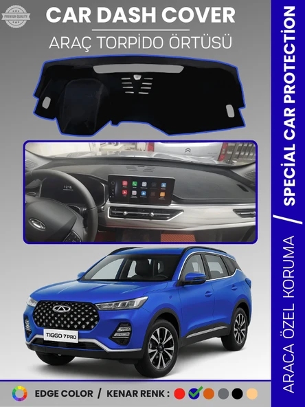 Chery Tiggo 7 Pro (2020+) Torpido Örtüsü Ön Göğüs Koruma Torpido Koruma Çatlamayı Engeller Tam Uyum ürün görseli 1