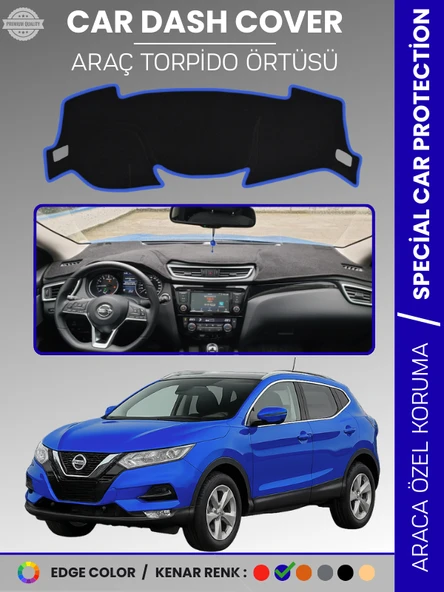 NİSSAN QASHQAİ J11 (2013-2020) Torpido Örtüsü Ön Göğüs Koruma Araca Özel UV Koruma ürün görseli 1