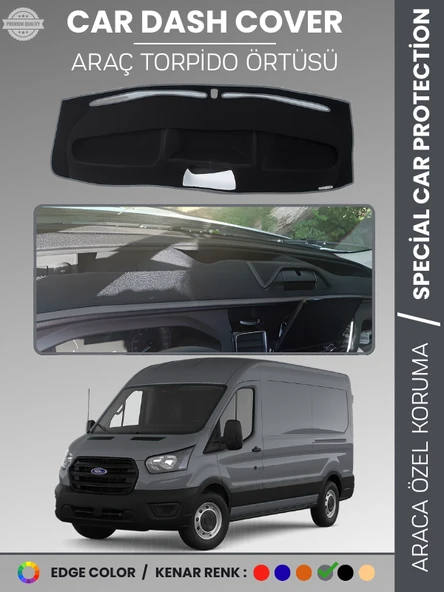FORD TRANSİT V363 (2019-2023) MAKYAJLI Torpido Örtüsü Torpido Koruma Tam Uyum Kaymaz Kolay Montaj ürün görseli 1