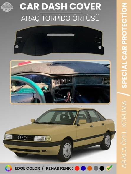AUDİ 80 (1986-1996) Torpido Örtüsü Ön Göğüs Koruma Torpido Koruma Araca Özel Kaymaz Kolay Montaj ürün görseli 1