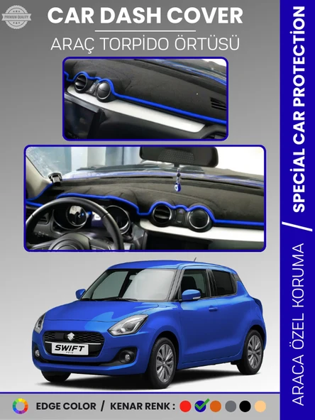 SUZUKI SWİFT (2017-2020) Torpido Örtüsü Ön Göğüs Halı Torpido Koruma Tam Uyum Kaymaz UV Koruma ürün görseli 1