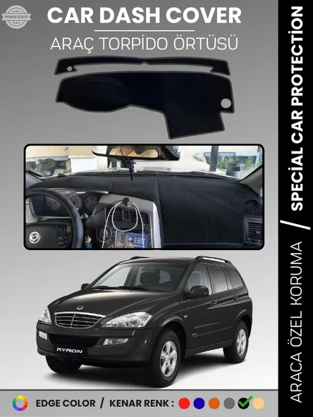 SSANGYONG KYRON (2005-2015) Torpido Örtüsü Ön Göğüs Halı Torpido Koruma Tam Uyum Kaymaz UV Koruma ürün görseli 1