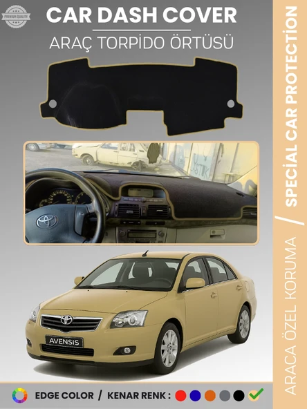 TOYOTA AVENSİS T250 (2003-2008) EKRANLI Torpido Örtüsü Ön Göğüs Halı Torpido Koruma Tam Uyum ürün görseli 1