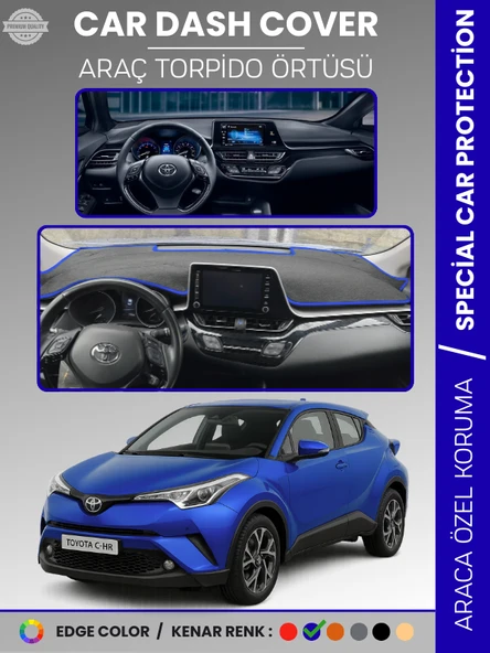 TOYOTA C-HR (2016-2022) Torpido Örtüsü Ön Göğüs Koruma Araca Özel Çatlamayı Önler Kaymaz ürün görseli 1