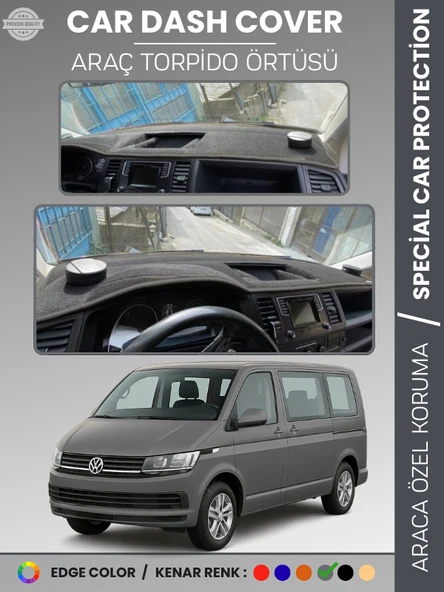 VOLKSWAGEN TRANSPORTER T6 (2015-2020) Torpido Örtüsü Ön Göğüs Koruma Torpido Koruma Tam Uyum ürün görseli 1