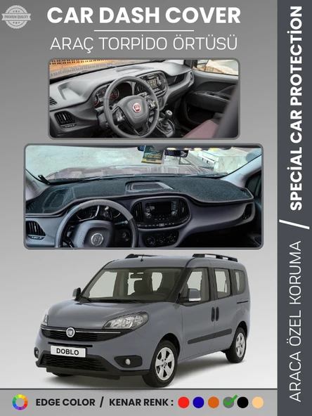 FIAT DOBLO (2015-2020) Torpido Örtüsü Ön Göğüs Torpido Koruma Tam Uyum Çatlamayı Önler Kolay Montaj ürün görseli 1