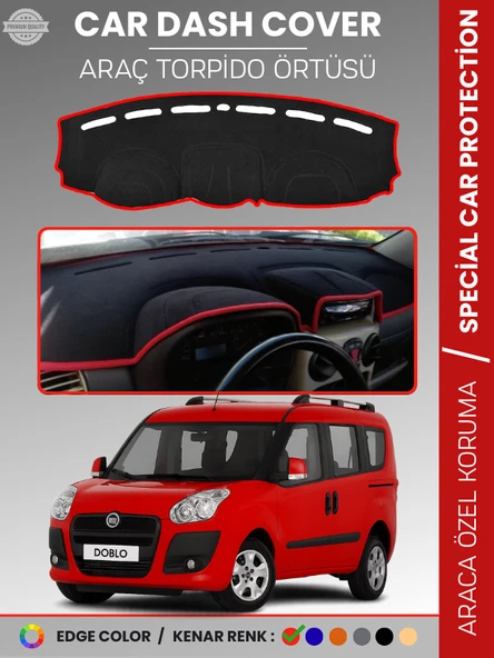 FIAT DOBLO D3 (2009-2013) AİRBAGSİZ Torpido Örtüsü Göğüs Torpido Koruma Çatlamayı Engeller Tam Uyum ürün görseli 1