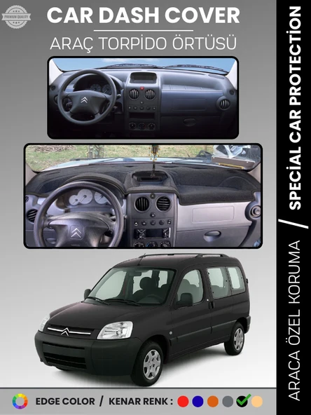 CITROEN BERLİNGO (1996-2006) Torpido Örtüsü Ön Göğüs Torpido Koruma Çatlamayı Engeller Tam Uyum ürün görseli 1