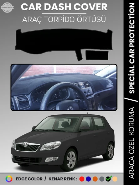 SKODA FABİA (2007-2014) Torpido Örtüsü Ön Göğüs Halı Torpido Koruma Birebir Uyum Kaymaz UV Koruma ürün görseli 1