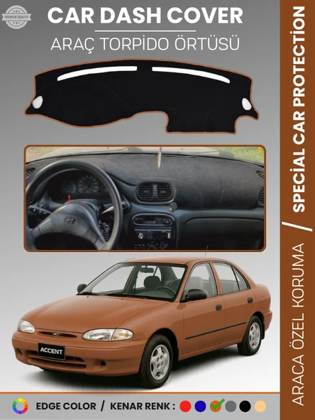 HYUNDAİ ACCENT YUMURTA KASA (1993-1999) Torpido Örtüsü Torpido Koruma Çatlamayı Engeller Tam Uyum ürün görseli 1