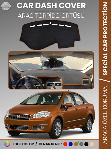 FIAT Linea (2007-2015) Torpido Örtüsü Ön Göğüs Koruma Torpido Koruma Tam Uyum Kaymaz Kolay Montaj ürün görseli 1