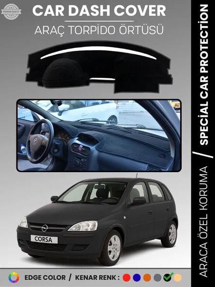 Opel CORSA C (2000-2006) Torpido Örtüsü Ön Göğüs Halı Torpido Koruma Birebir Uyum Kaymaz Özel Kesim ürün görseli 1