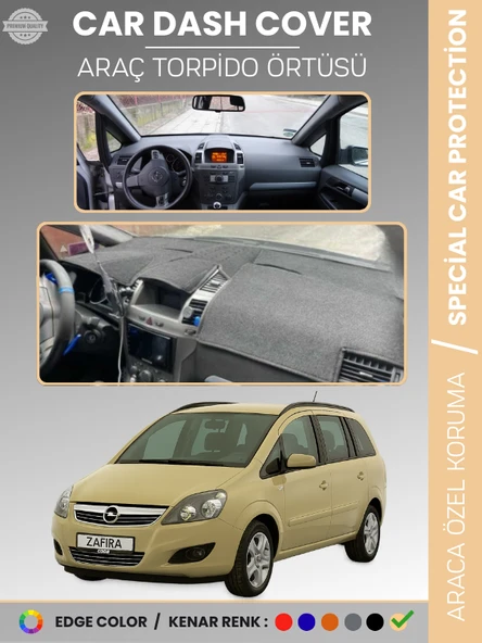 OPEL ZAFİRA B (2004-2011) Torpido Örtüsü Ön Göğüs Torpido Koruma Birebir Uyum Kaymaz Özel Kesim ürün görseli 1