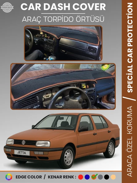 VOLKSWAGEN JETTA (1991-1997) Torpido Örtüsü Ön Göğüs Koruma Tam Uyum Çatlamayı Önler ürün görseli 1